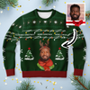 Load image into Gallery viewer, Ugly Christmas Sweater Reindeer (Green Male)