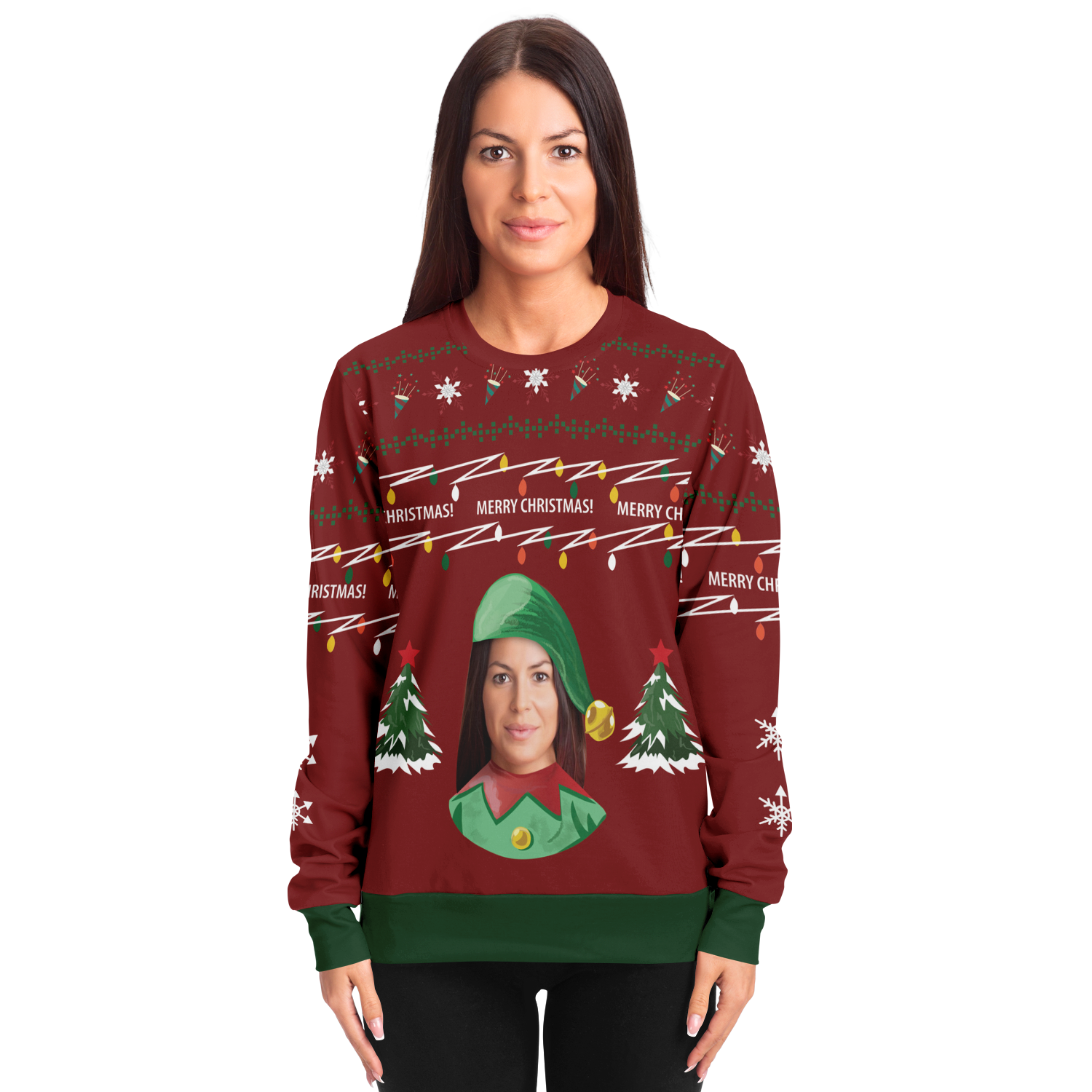 Ugly Christmas Sweater Elf (Red Female)