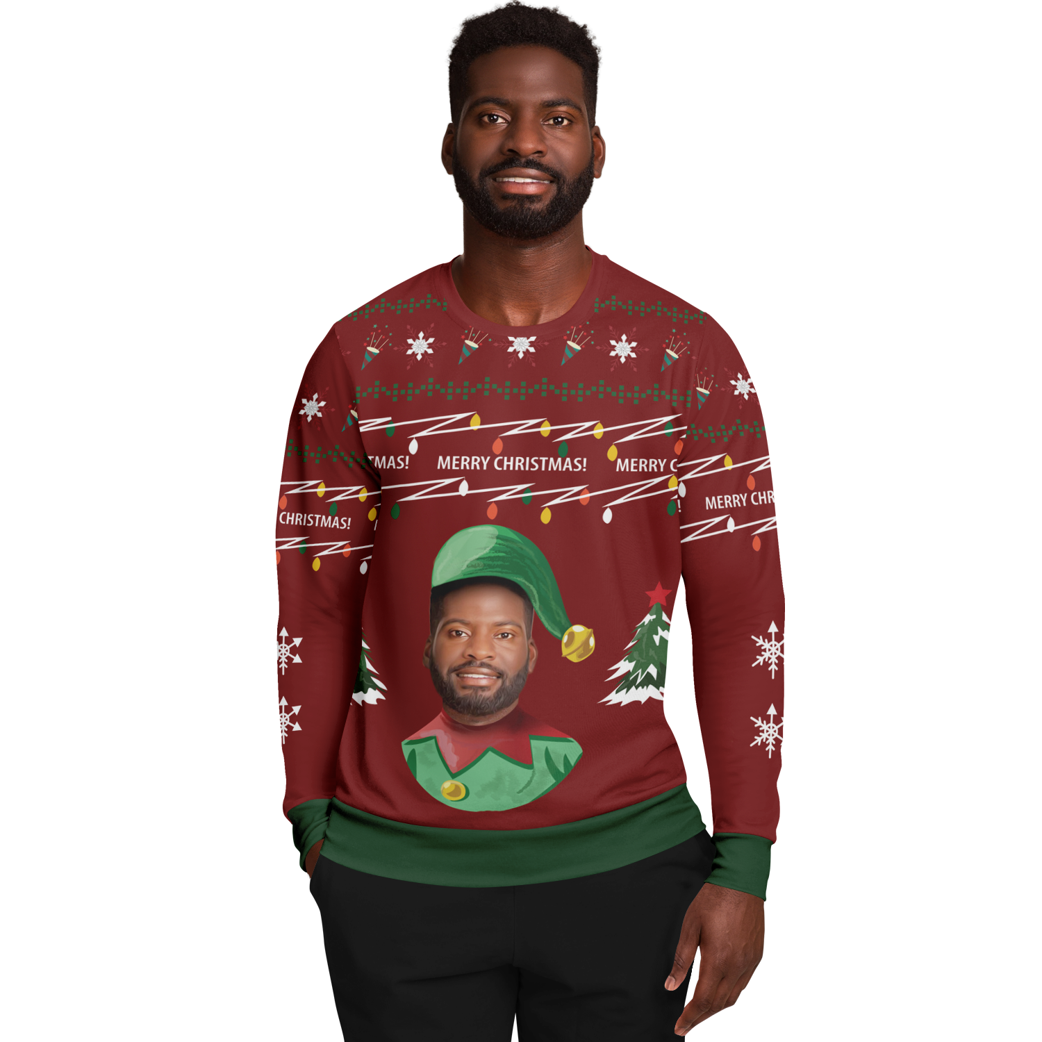 Ugly Christmas Sweater Elf (Red Male)