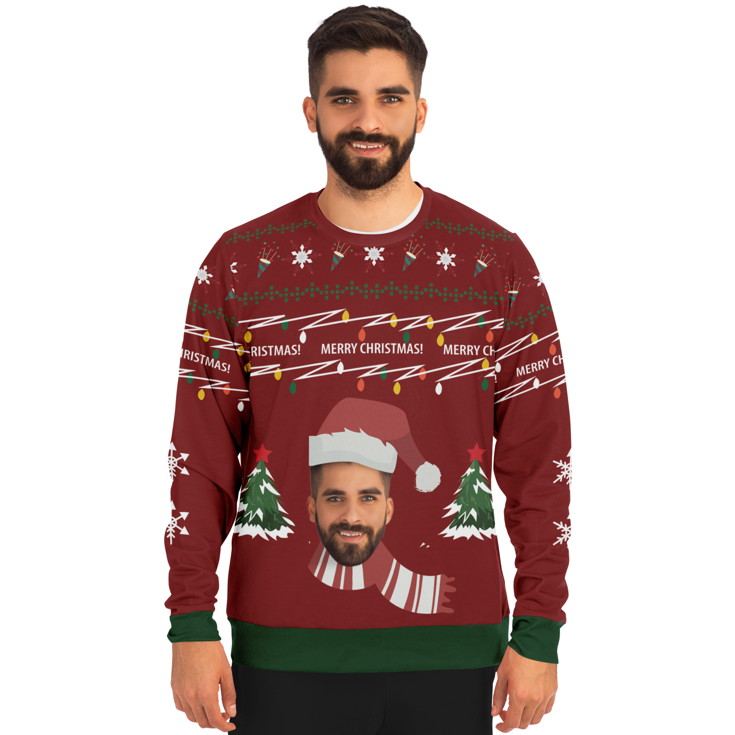 Ugly Christmas Sweater Santa (Red Male)