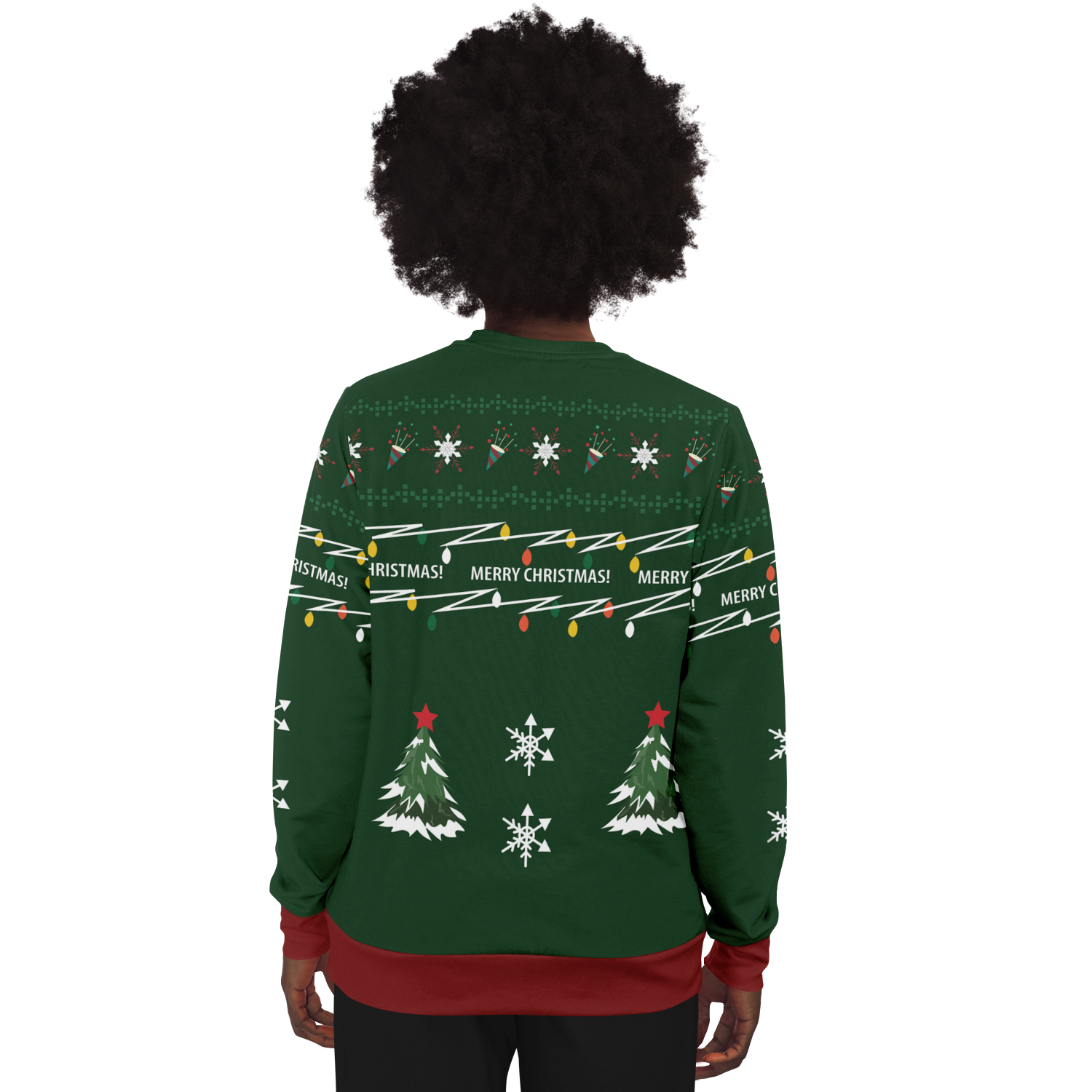 Ugly Christmas Sweater Santa (Green Female)